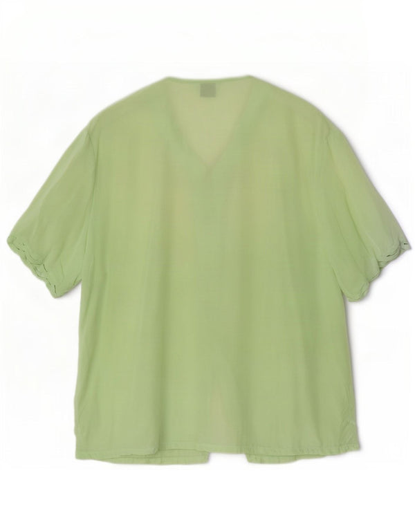 Camicetta da donna a maniche corte Coocoon UK 16 grande seta verde