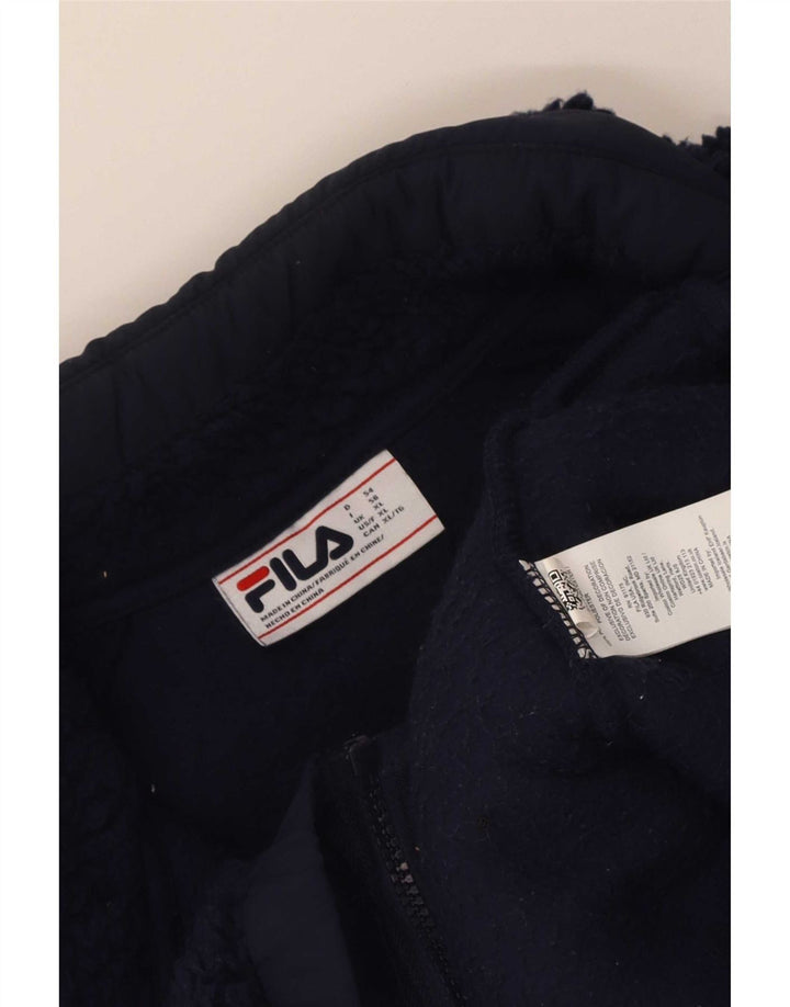 Giacca in pile da uomo Fila UK 42 XL blu navy poliestere