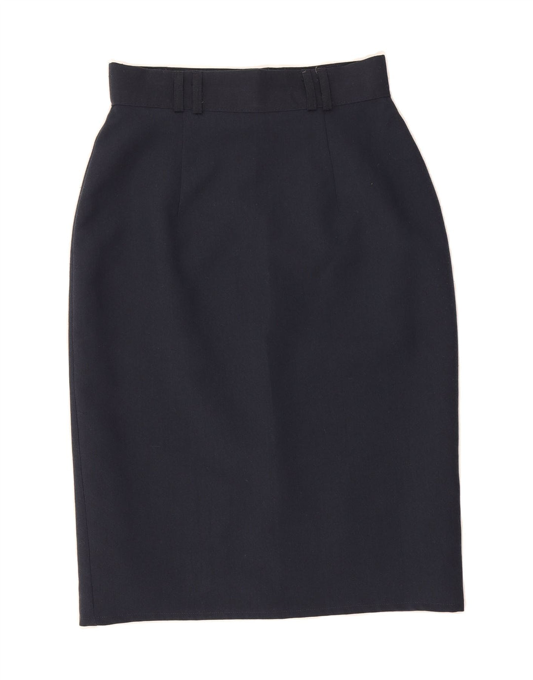 ST. BERNARD Womens Pencil Skirt UK 10 Small W22 Navy Blue Polyester Vintage St. Bernard and Second-Hand St. Bernard from Messina Hembry 
