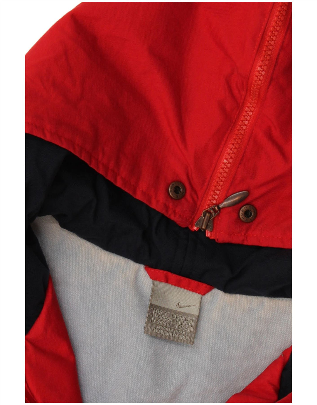 Giacca a vento oversize con cappuccio Nike da donna UK 14/16 grande rossa