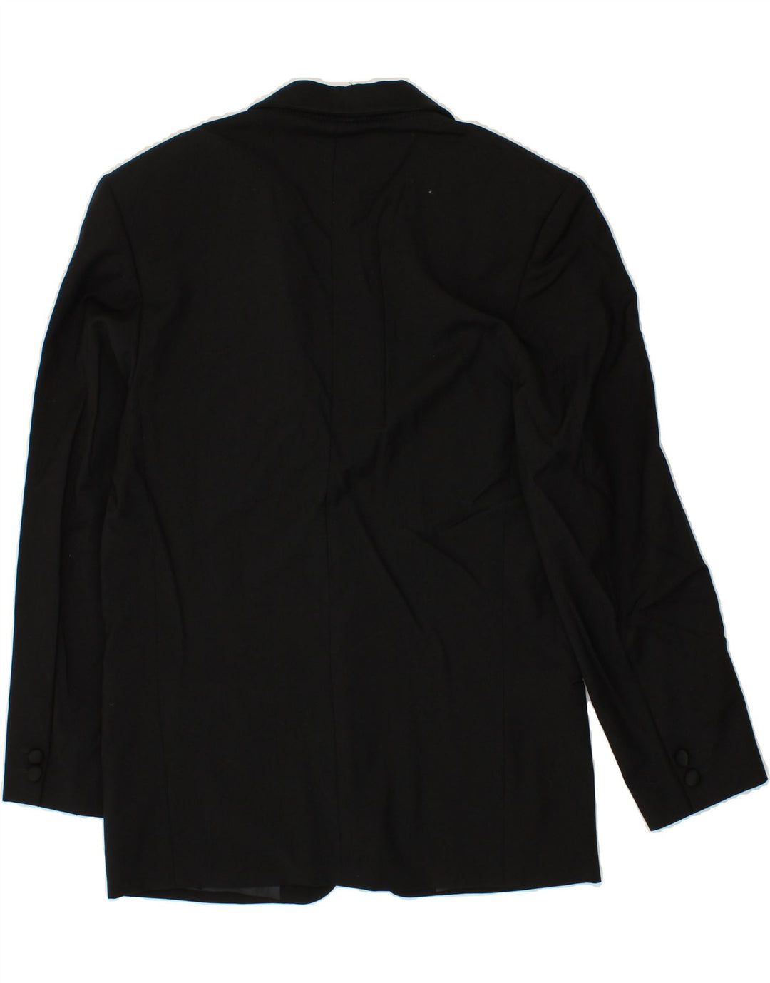 VINTAGE Mens 1 Button Blazer Jacket UK 38 Medium Black Wool Vintage Vintage and Second-Hand Vintage from Messina Hembry 