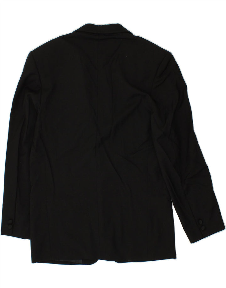 VINTAGE Mens 1 Button Blazer Jacket UK 38 Medium Black Wool Vintage Vintage and Second-Hand Vintage from Messina Hembry 