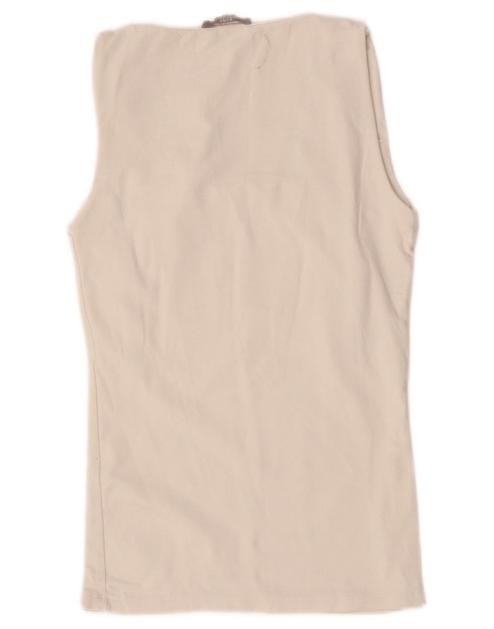 Canotta Zara da donna UK 8 piccola bianca