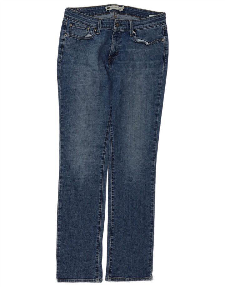 LEVI'S Jeans dritti da donna con curva leggera US 10 Large W32 L32 Blu