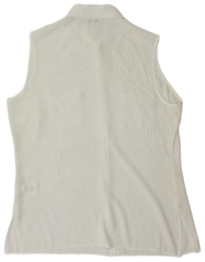 Camicetta senza maniche da donna Marks & Spencer UK 16 Large Poliestere bianco