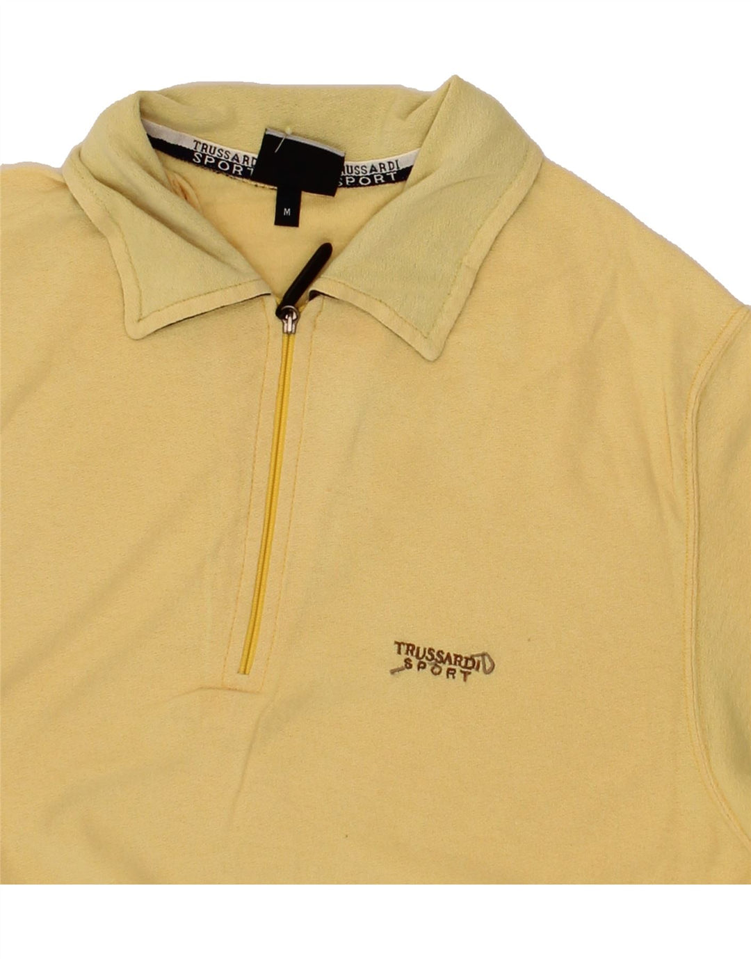 TRUSSARDI Mens Polo Shirt Medium Yellow Cotton Vintage Trussardi and Second-Hand Trussardi from Messina Hembry 