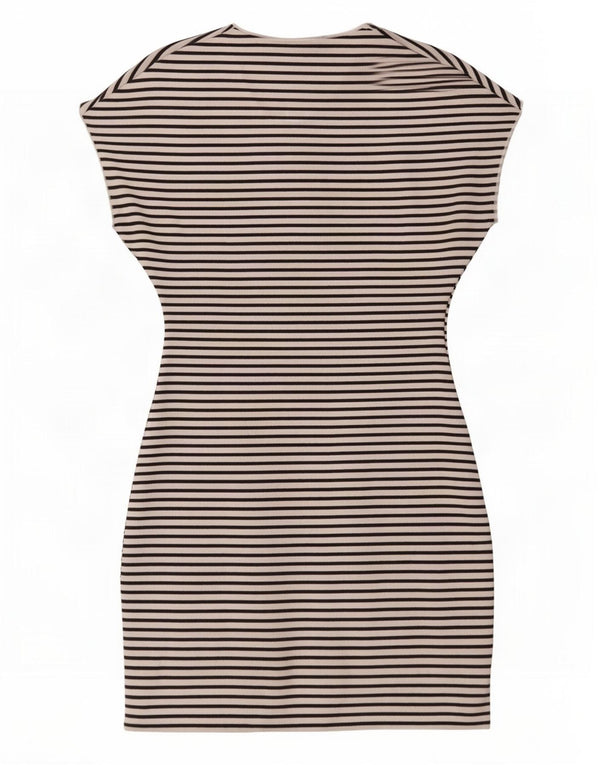 Vestito aderente da donna Zara UK 8 piccolo a righe bianche
