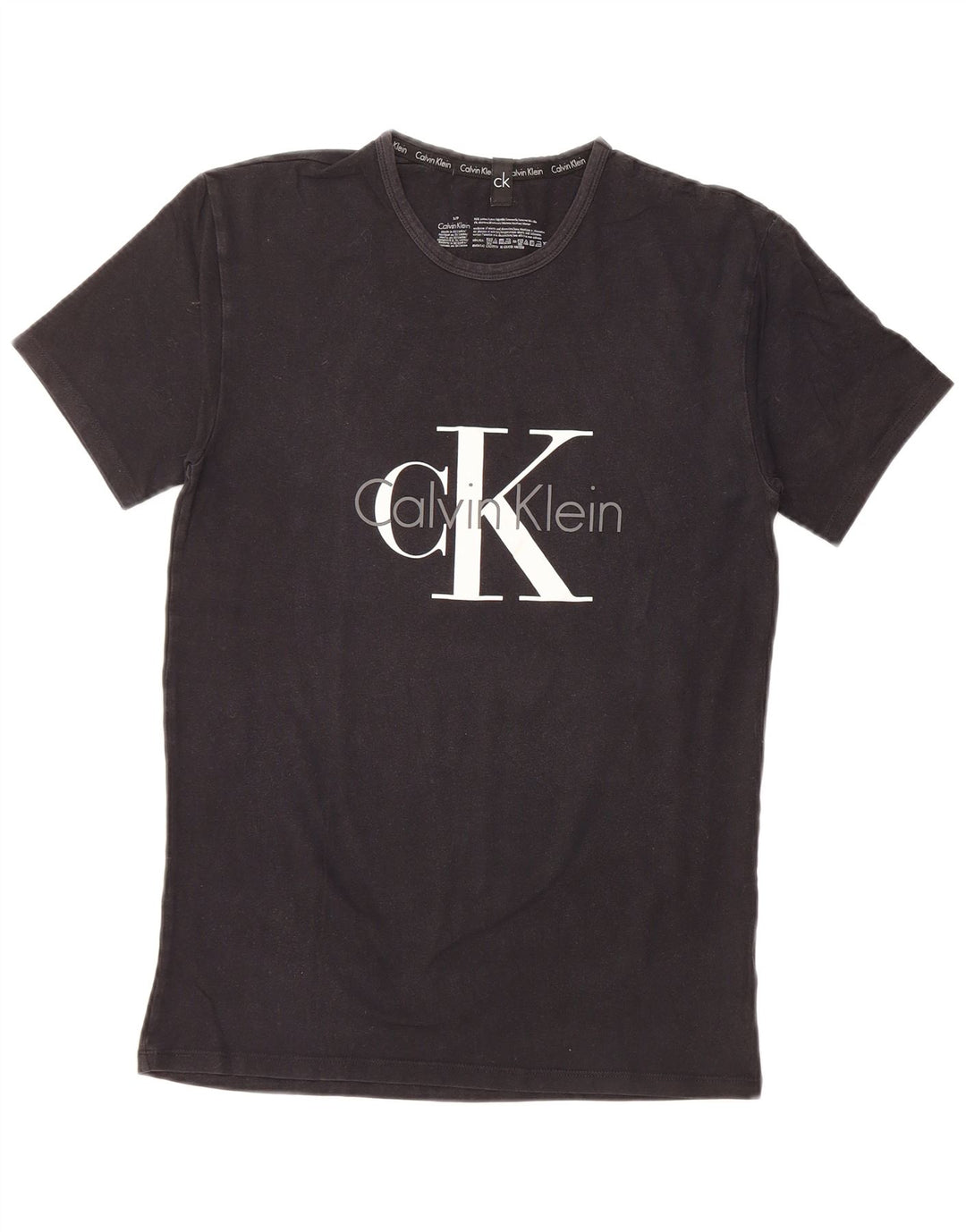 CALVIN KLEIN T-shirt grafica da uomo Top piccola in cotone nero