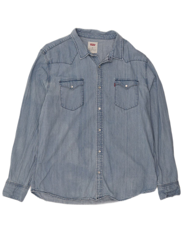 Camicia di jeans da uomo Levi's 2XL in cotone blu