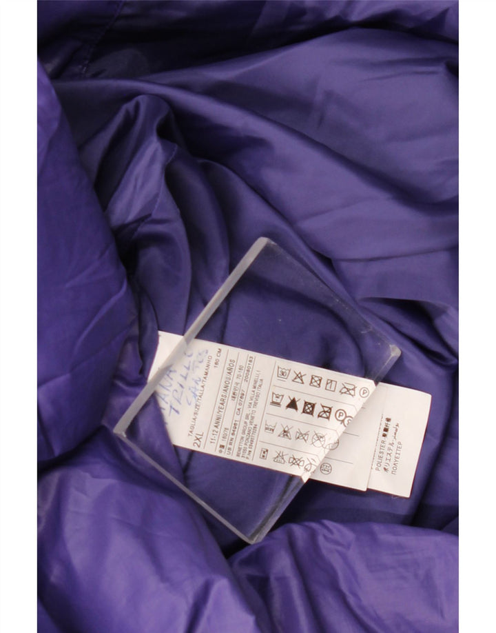 Giubbotto imbottito con cappuccio per bambina BENETTON 11-12 anni 2XL Viola Poliestere
