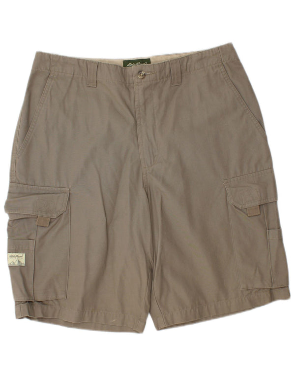 Pantaloncini cargo da uomo EDDIE BAUER W33 cotone kaki medio