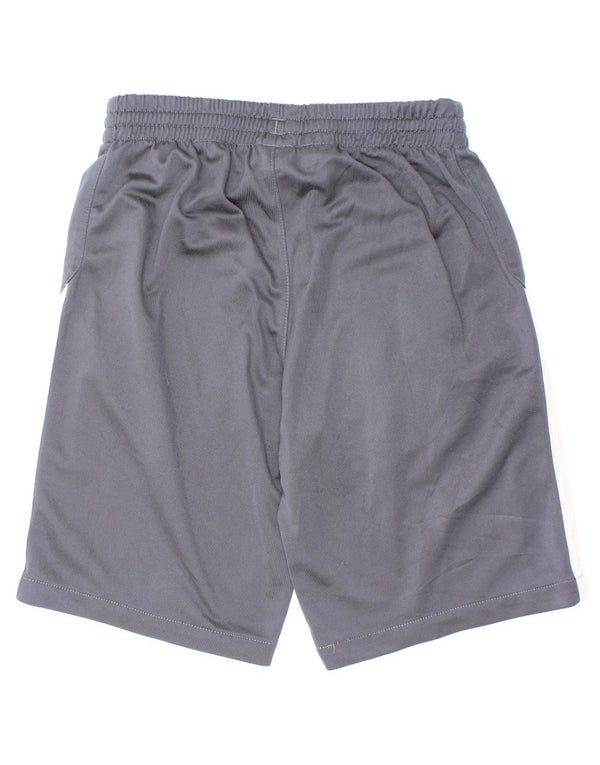 Pantaloncini sportivi Adidas da ragazzo 11-12 anni in poliestere grigio