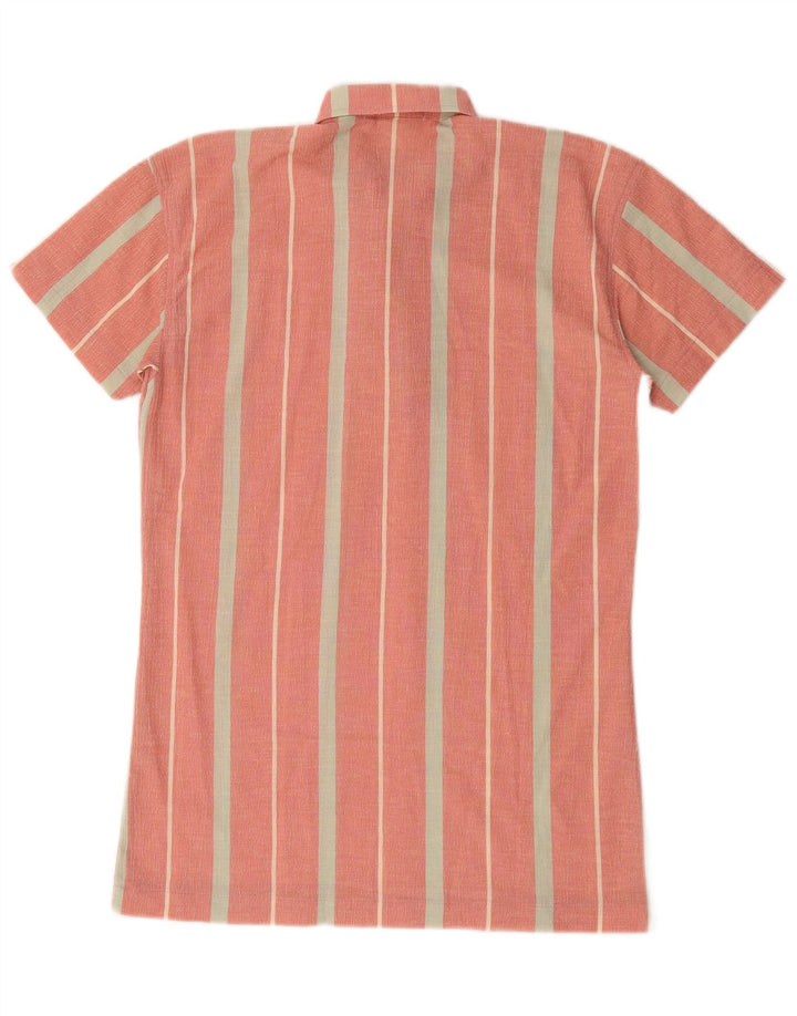Camicia pullover a maniche corte da uomo Cacharel piccola in cotone a righe rosa
