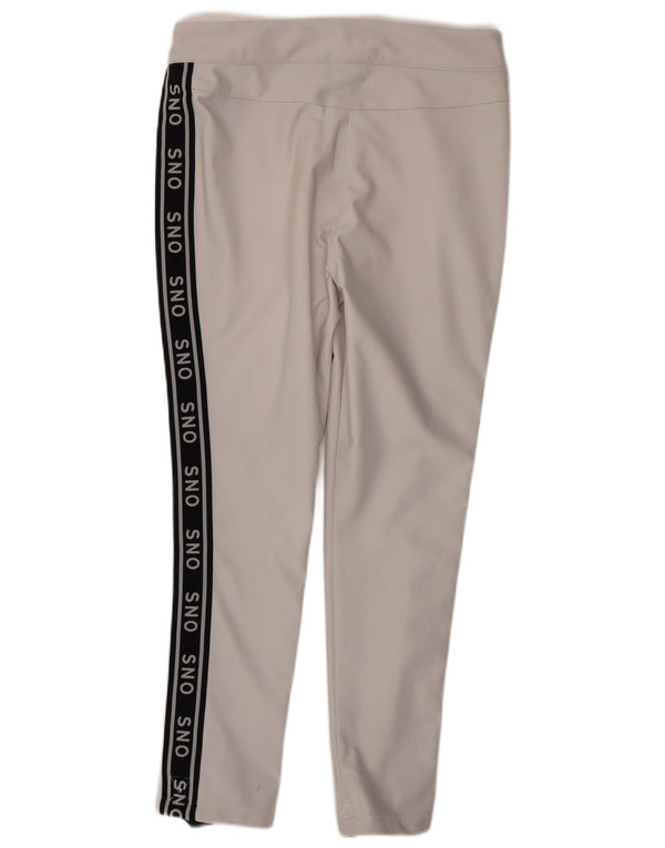 Topshop Womens Graphic Ski Trousers UK 14 Large Beige Polyamide