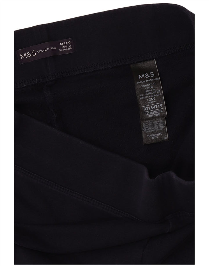 Pantaloni da tuta da donna Marks & Spencer UK 12 cotone blu navy medio