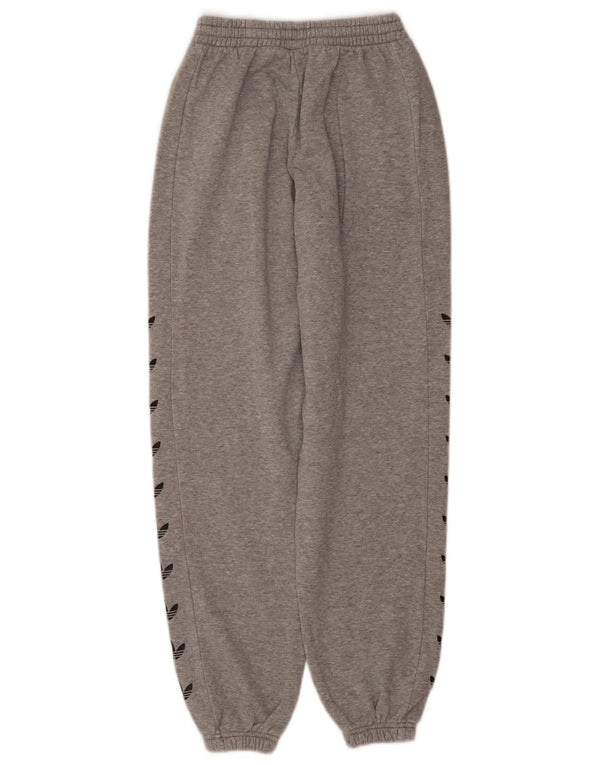 Pantaloni da tuta con grafica Adidas da donna Joggers UK 4 XS Cotone grigio