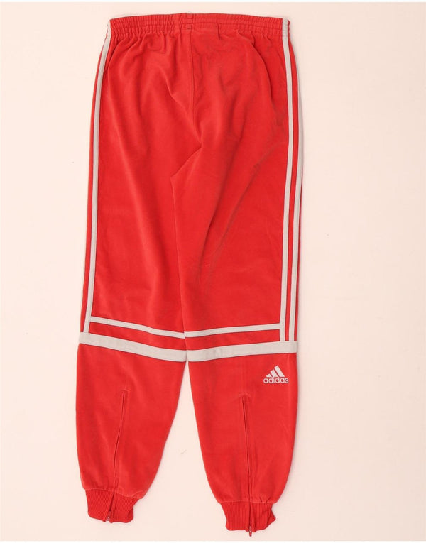 Pantaloni da tuta da ragazza in velluto Adidas da ragazza 13-14 anni in poliestere rosso