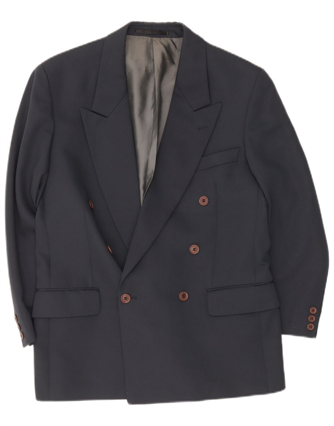 Giacca blazer doppiopetto da uomo Renato Cavalli UK 38 medio blu navy