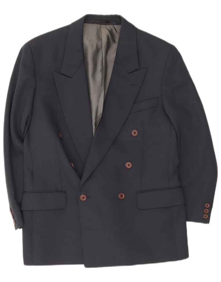Giacca blazer doppiopetto da uomo Renato Cavalli UK 38 medio blu navy