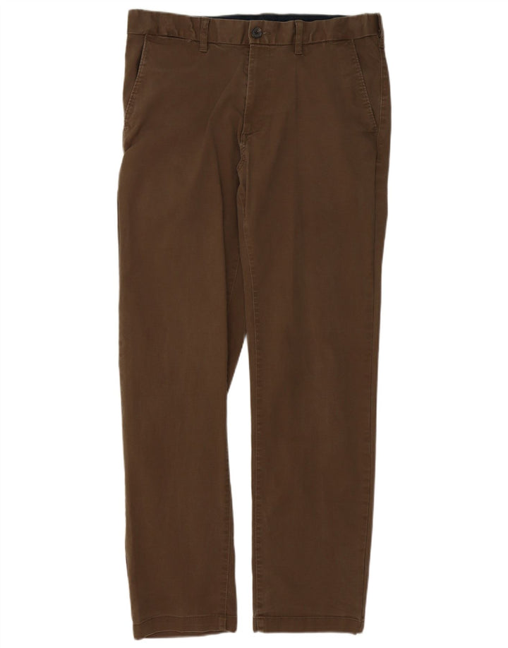 Pantaloni chino vestibilità regolare da uomo Marks & Spencer W36 L33 cotone marrone