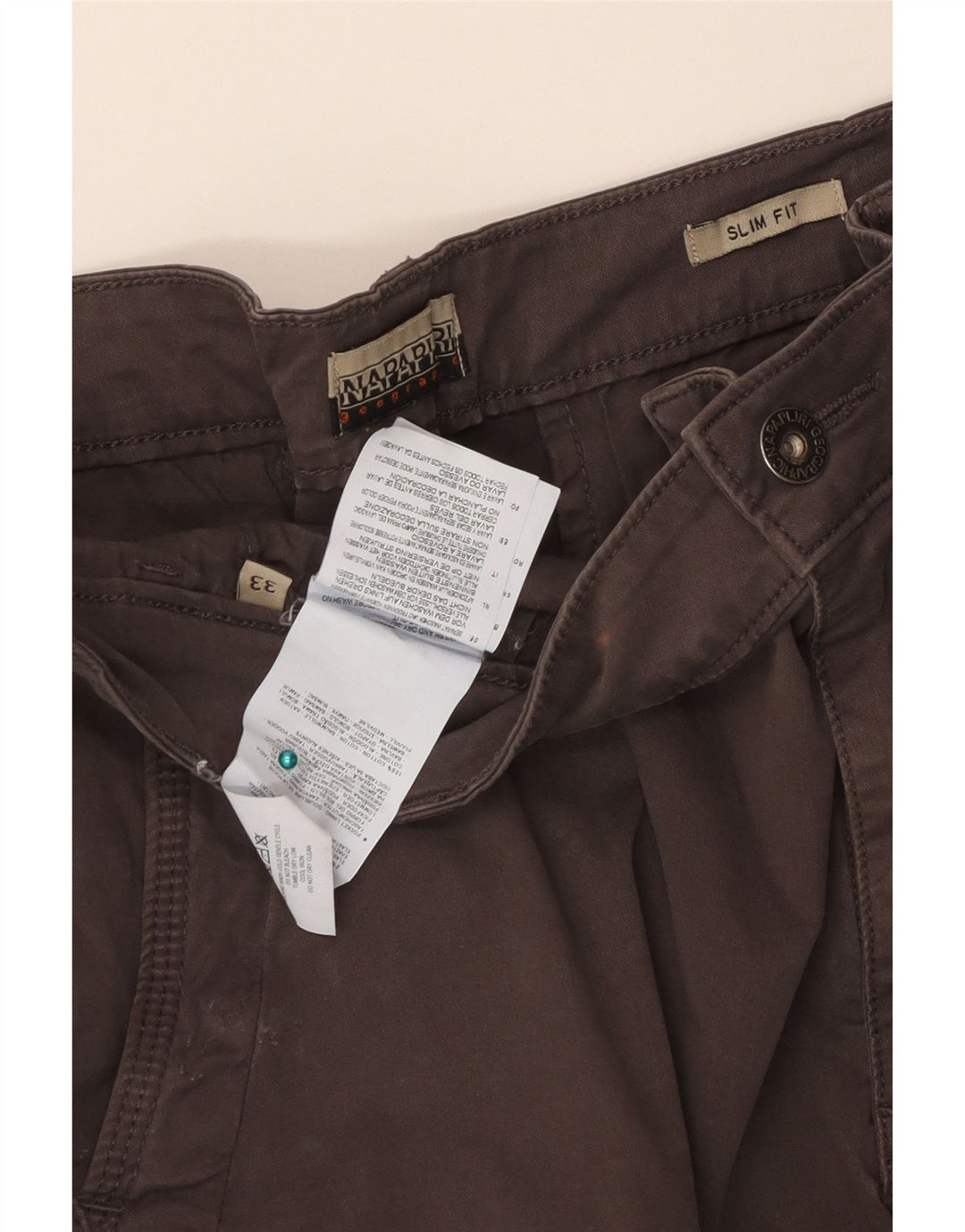 Pantaloni cargo slim da uomo Napapijri W33 L32 in cotone grigio
