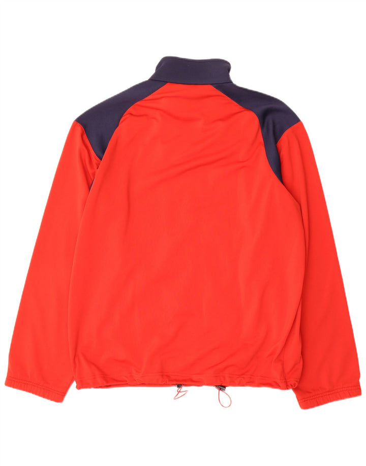 Giacca da ginnastica da uomo Fila in poliestere color block rosso medio
