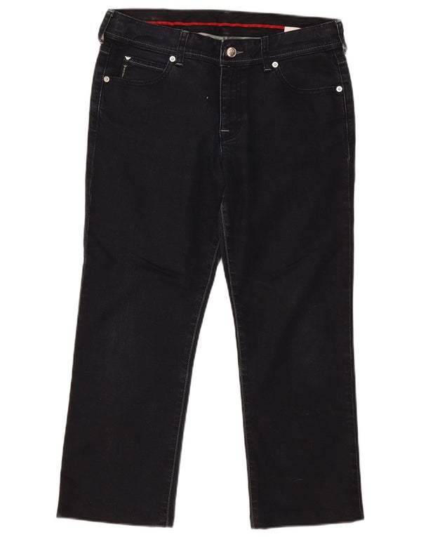 Jeans dritti da donna Armani W29 L24 cotone blu navy