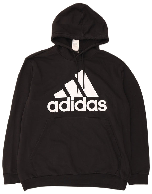 Felpa con cappuccio grafica da uomo Adidas 2XL cotone nero