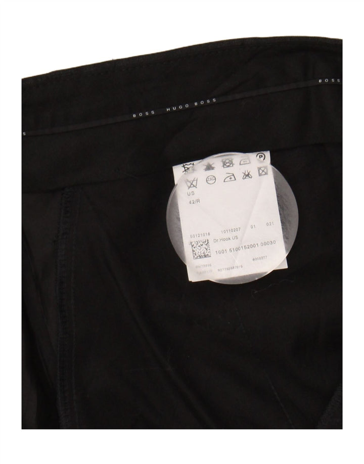 HUGO BOSS Mens Pegged Suit Trousers  W42 L32 Grey Wool Vintage Hugo Boss and Second-Hand Hugo Boss from Messina Hembry 