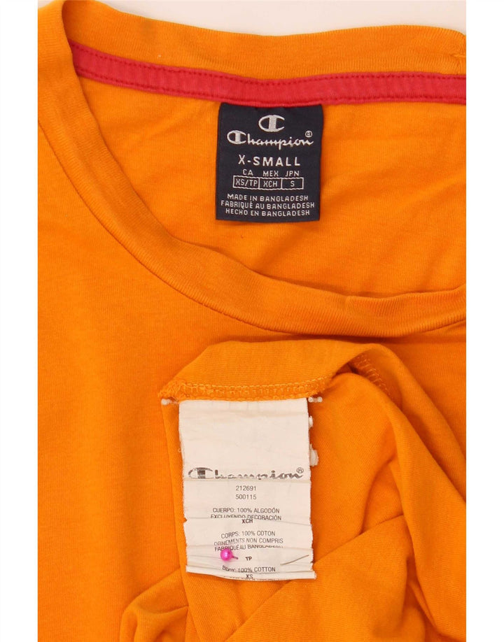 T-shirt da uomo Champion Top XS arancione in cotone