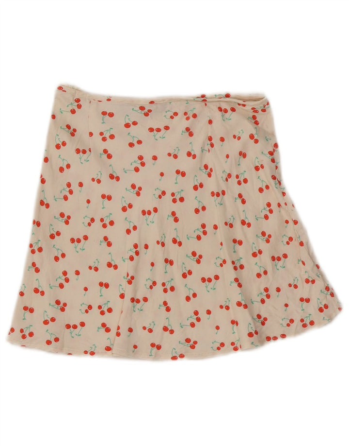 Minigonna Zara da donna con motivo astratto XS W24 bianca