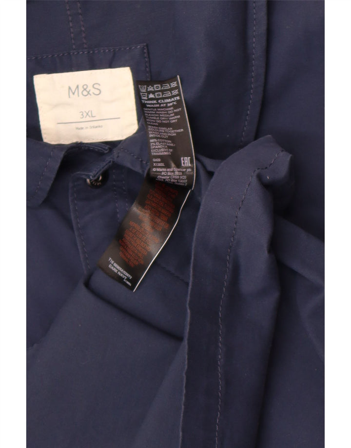 Camicia overshirt da uomo Marks & Spencer 3XL cotone blu navy