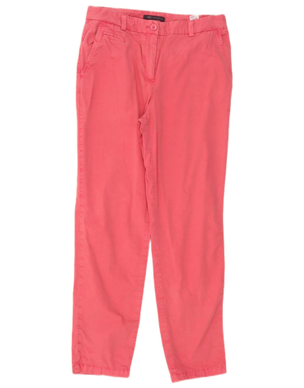 Pantaloni chino slim da donna Marks & Spencer UK 10 piccoli W30 L28 cotone rosa