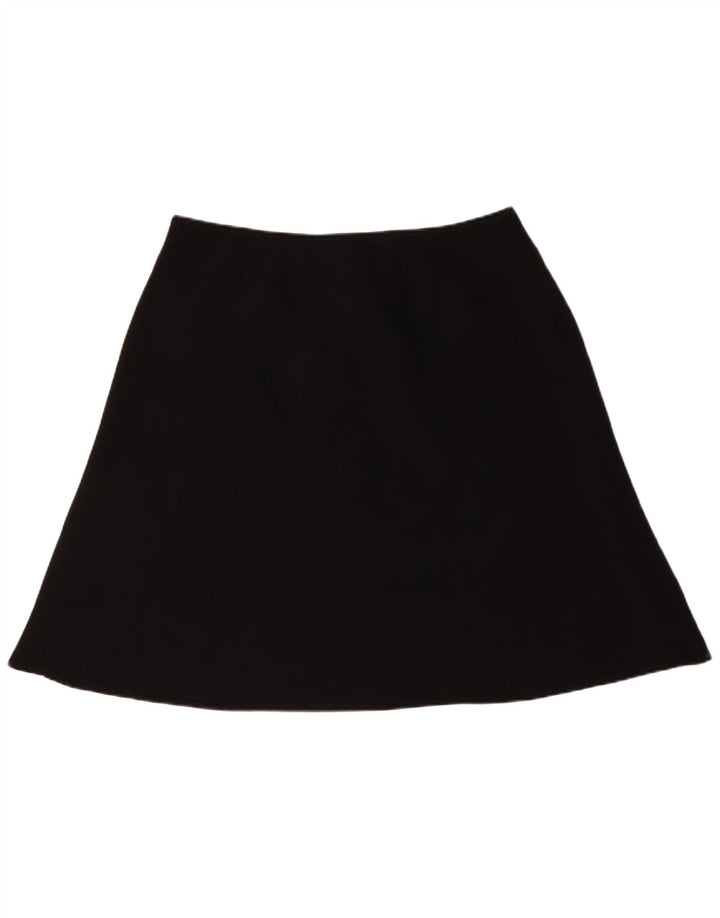 Gonna a trapezio da donna Marks & Spencer UK 18 XL W38 poliestere nero