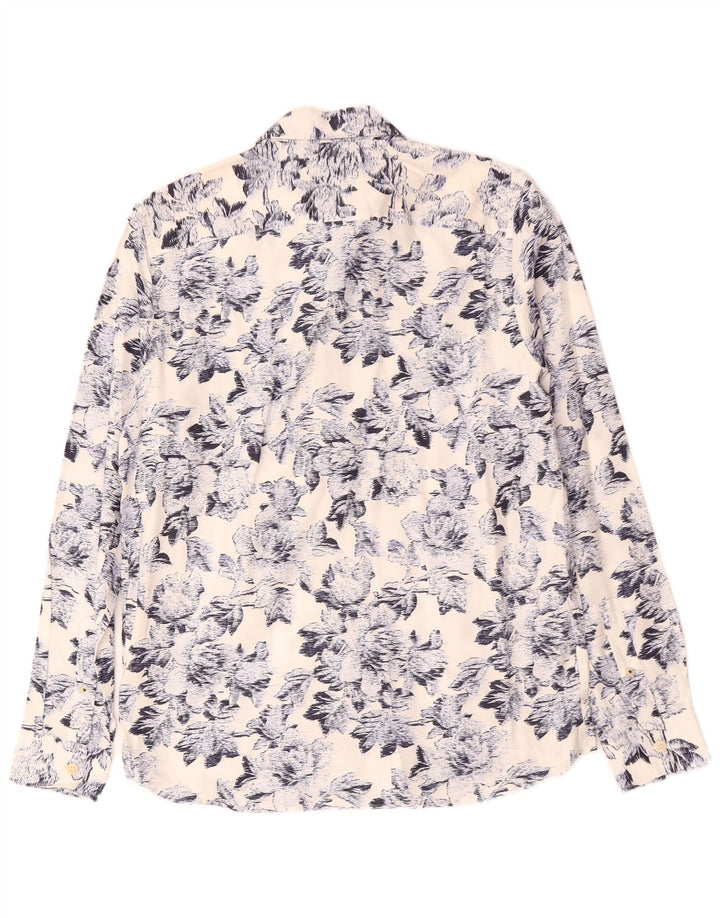 Camicia da uomo TED BAKER taglia 2 piccola in cotone floreale bianco