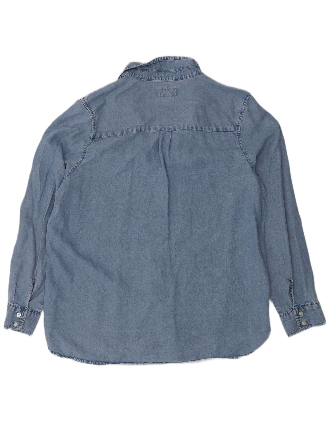 Gap Camicia in denim da donna con vestibilità Boyfriend UK 16 Large Lyocell blu
