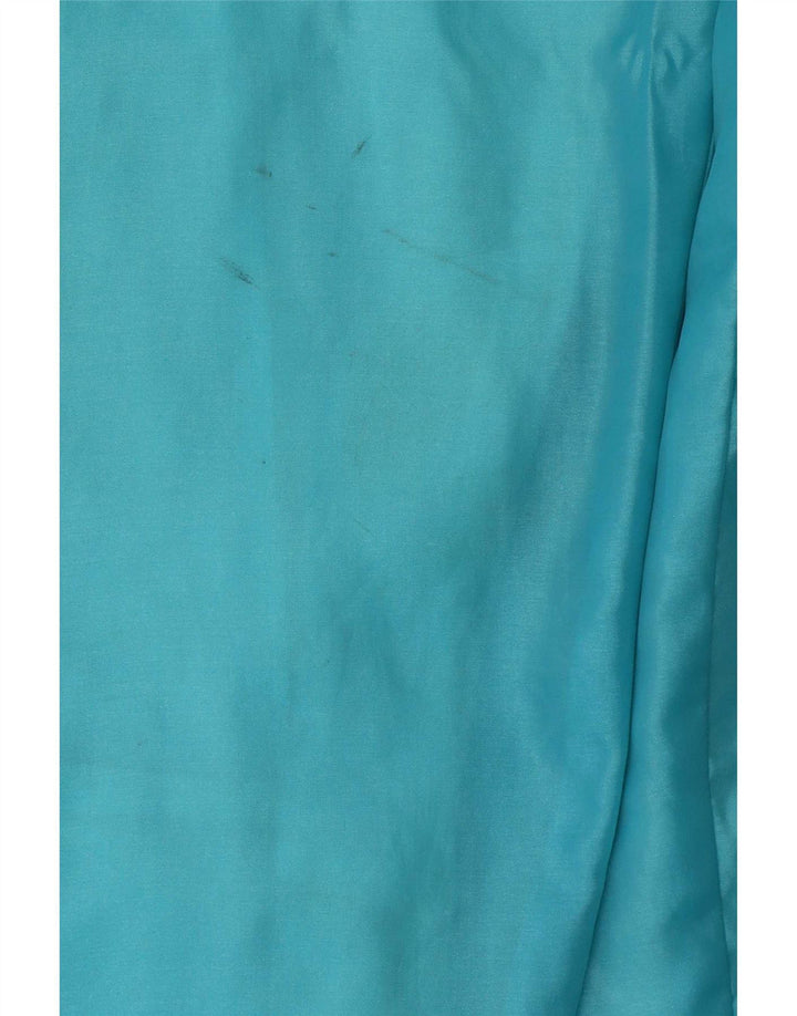 Tuta intera vintage da uomo XL blu color block in poliammide retrò