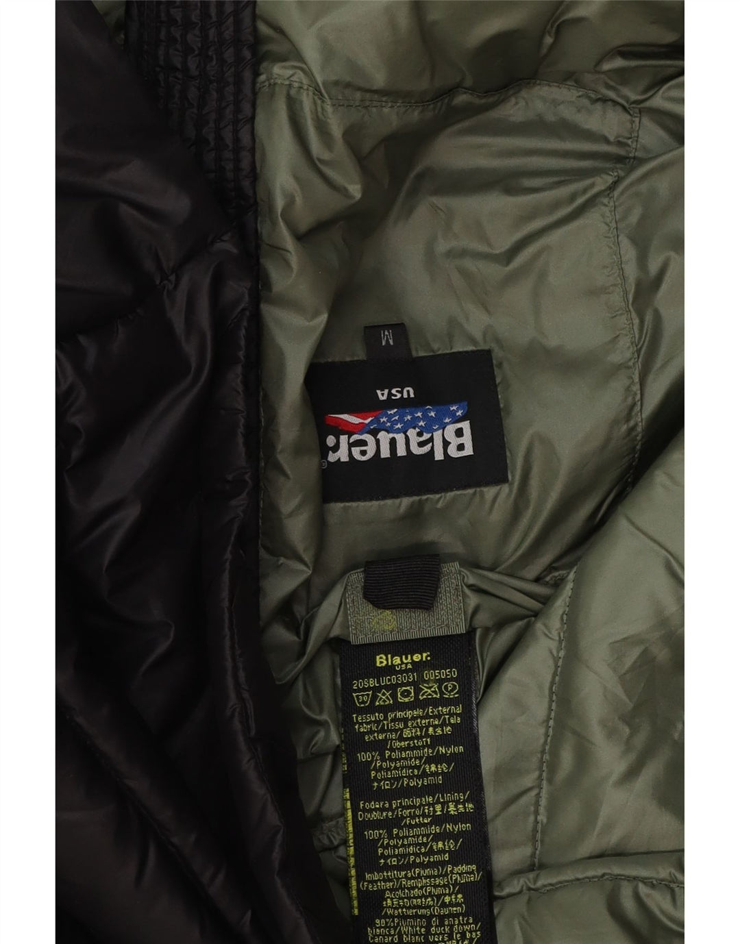 Giacca imbottita da uomo Blauer UK 38 poliestere nero medio