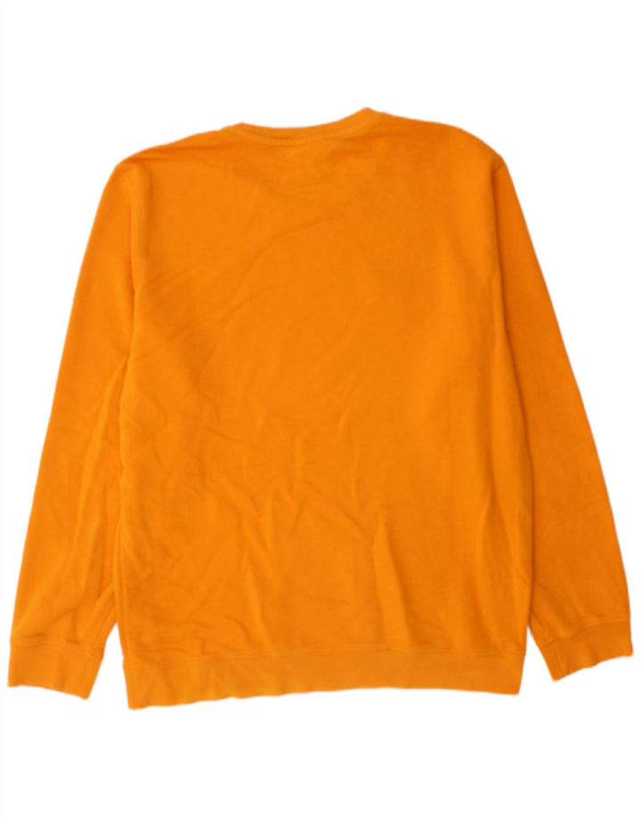 Felpa grafica da uomo Champion Jumper XL in cotone arancione