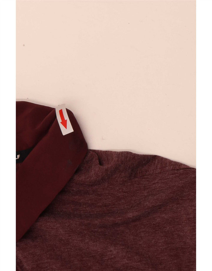 Polo da golf a maniche lunghe da uomo Nike, poliestere bordeaux medio