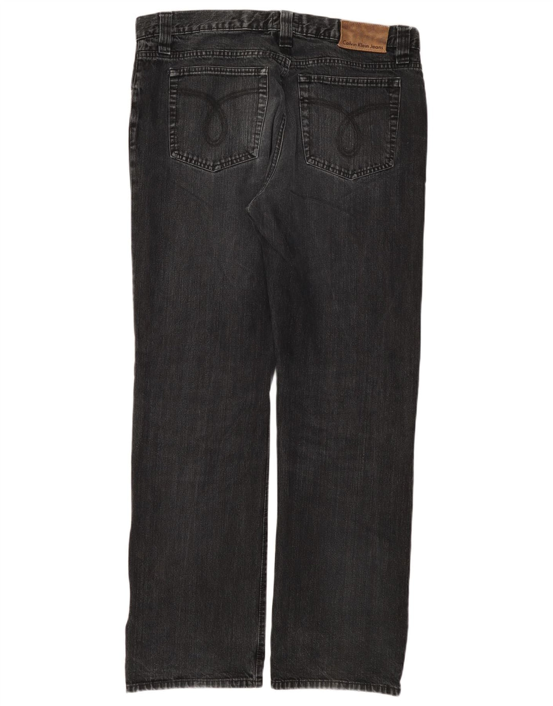 Jeans dritti da uomo Calvin Klein W36 L32 cotone nero