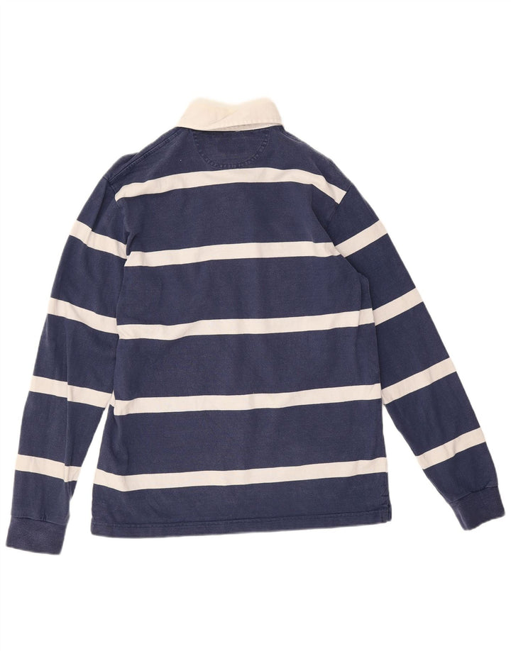 Polo da rugby da uomo a maniche lunghe Hackett, piccola, a righe blu navy
