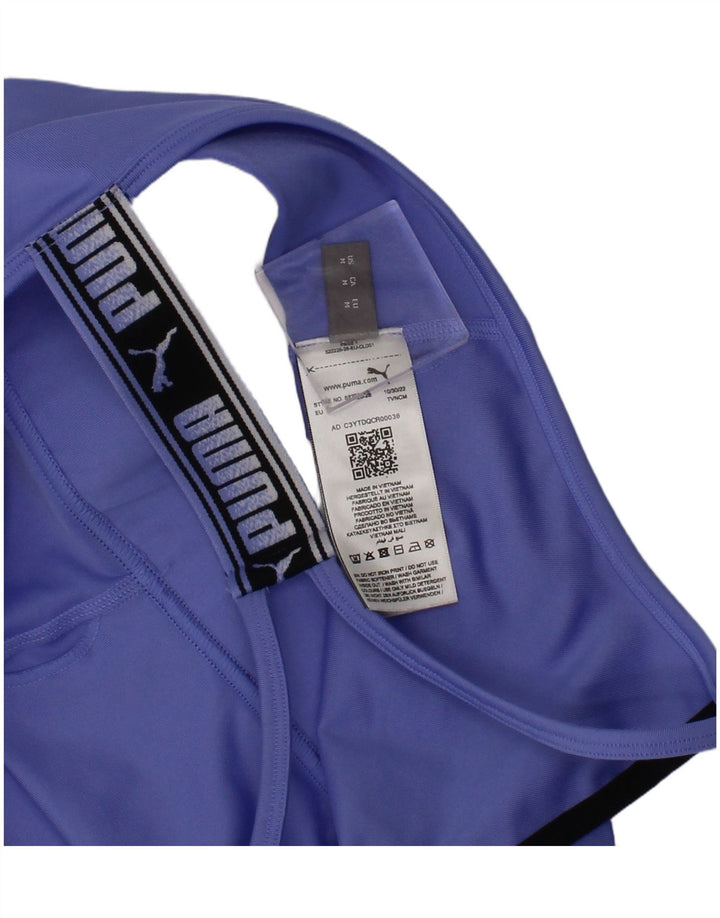 Reggiseno sportivo grafico da donna Puma Top sportivo in poliestere blu medio