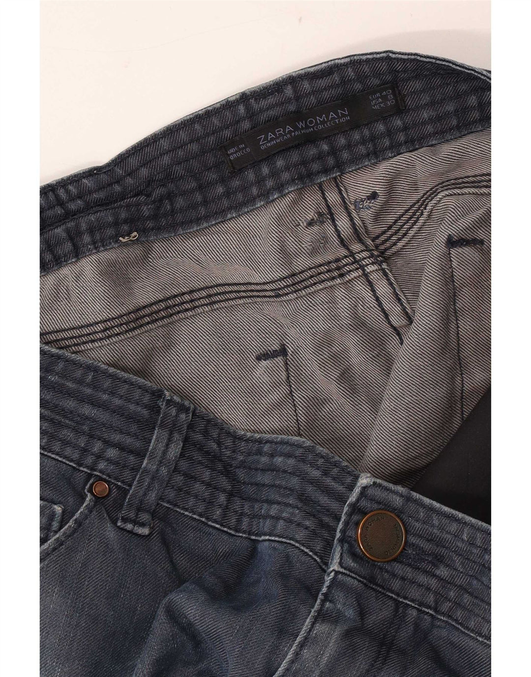 Jeans slim da donna Zara EU 40 medio W30 L30 blu navy
