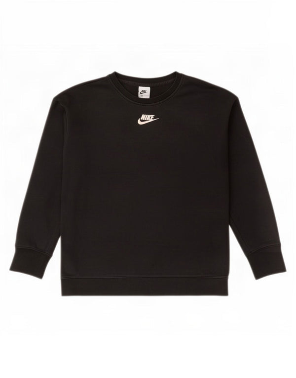 Nike Girls Sweatshirt Jumper 13-14 Years XL Black Cotton