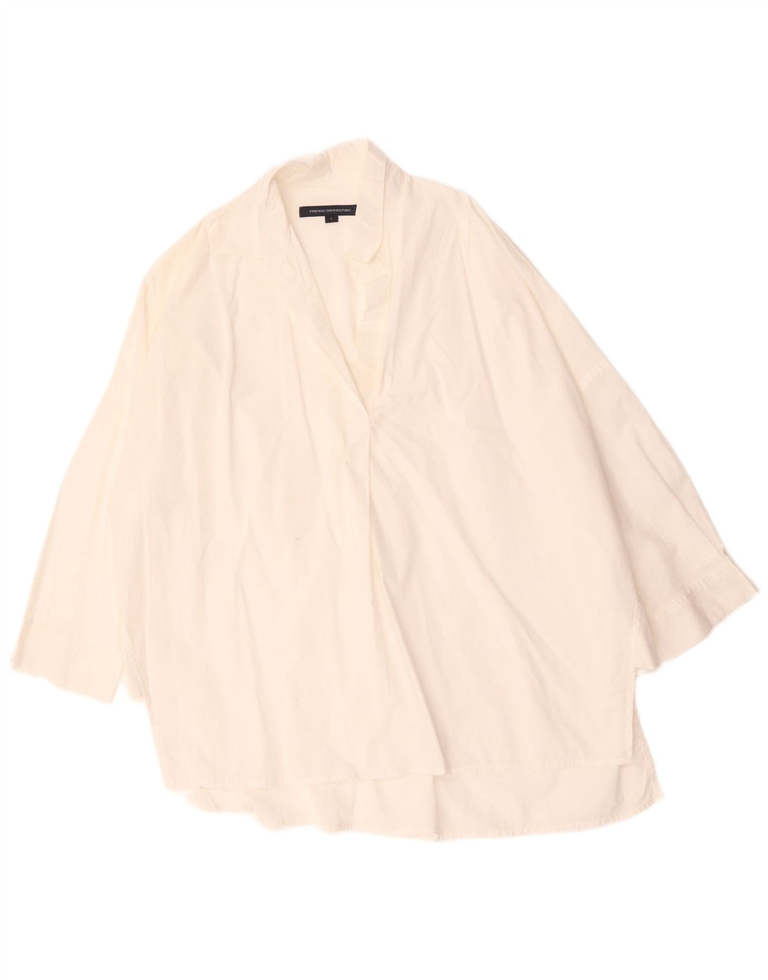 Camicia pullover con maniche a 3/4 da donna French Connection UK 16 Large Bianca
