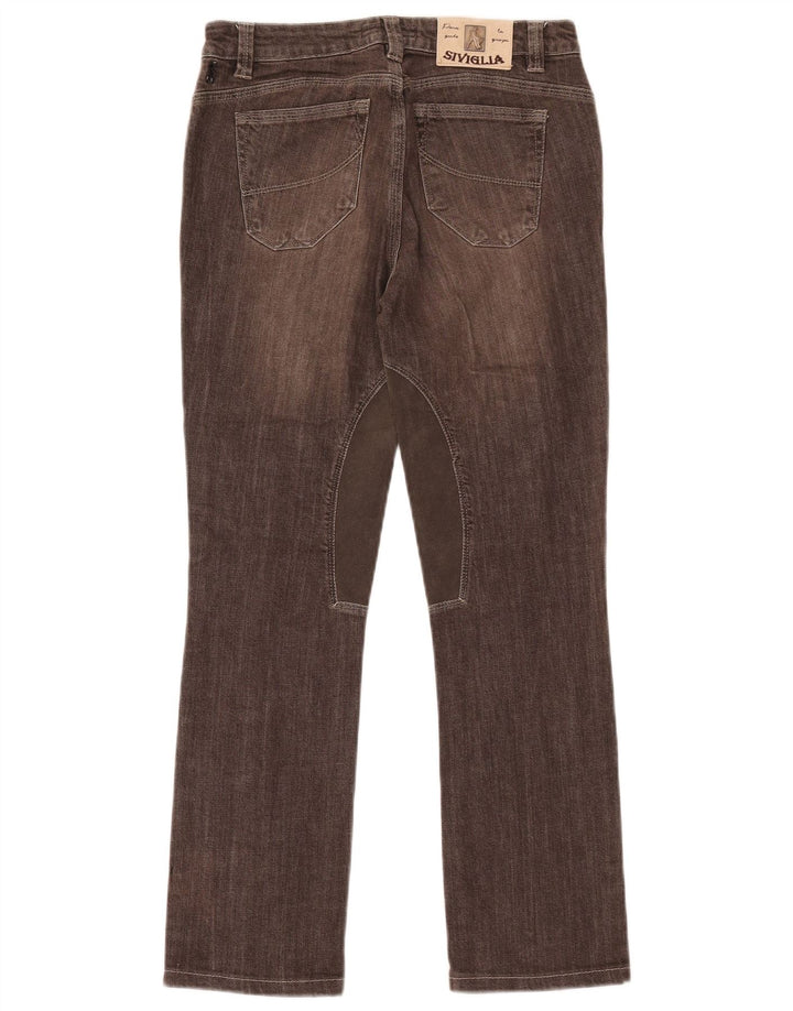Jeans dritti da donna SIVIGLIA W30 L27 in cotone marrone