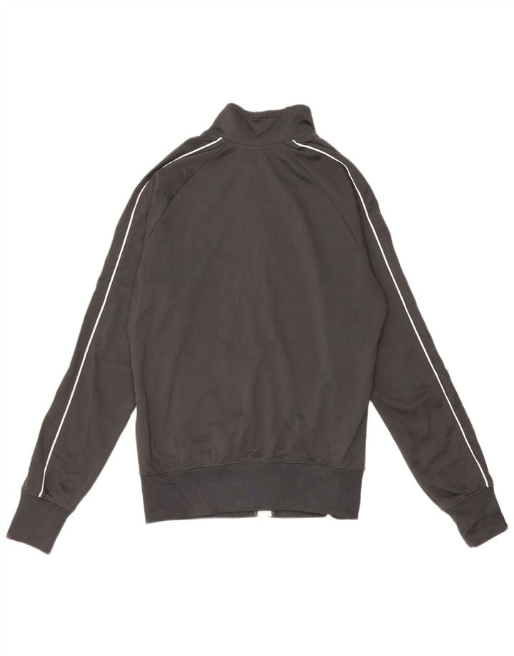 Giacca da ginnastica con grafica NIKE da donna UK 14 Poliestere grigio medio
