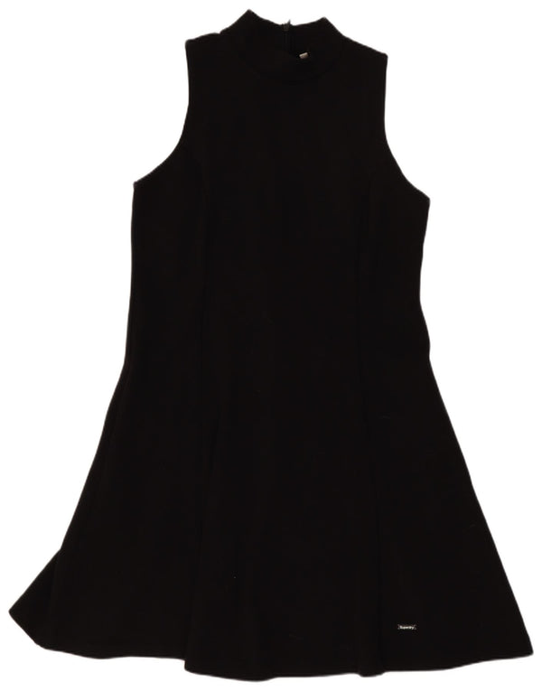 Abito da donna senza maniche a trapezio Superdry UK 12 poliestere nero medio