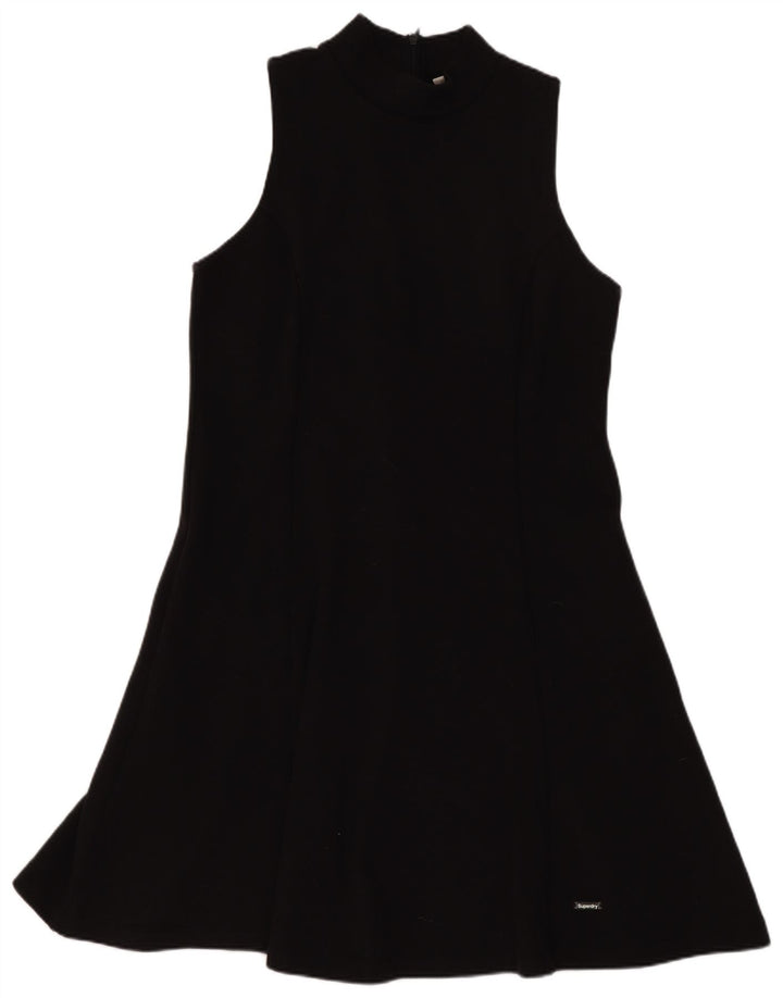 Abito da donna senza maniche a trapezio Superdry UK 12 poliestere nero medio